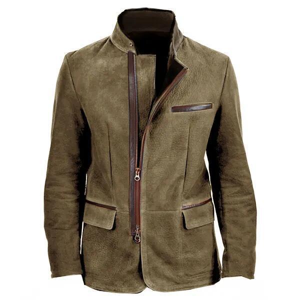 Henry - Men's Asymmetric Zip Pocket Blazer 1