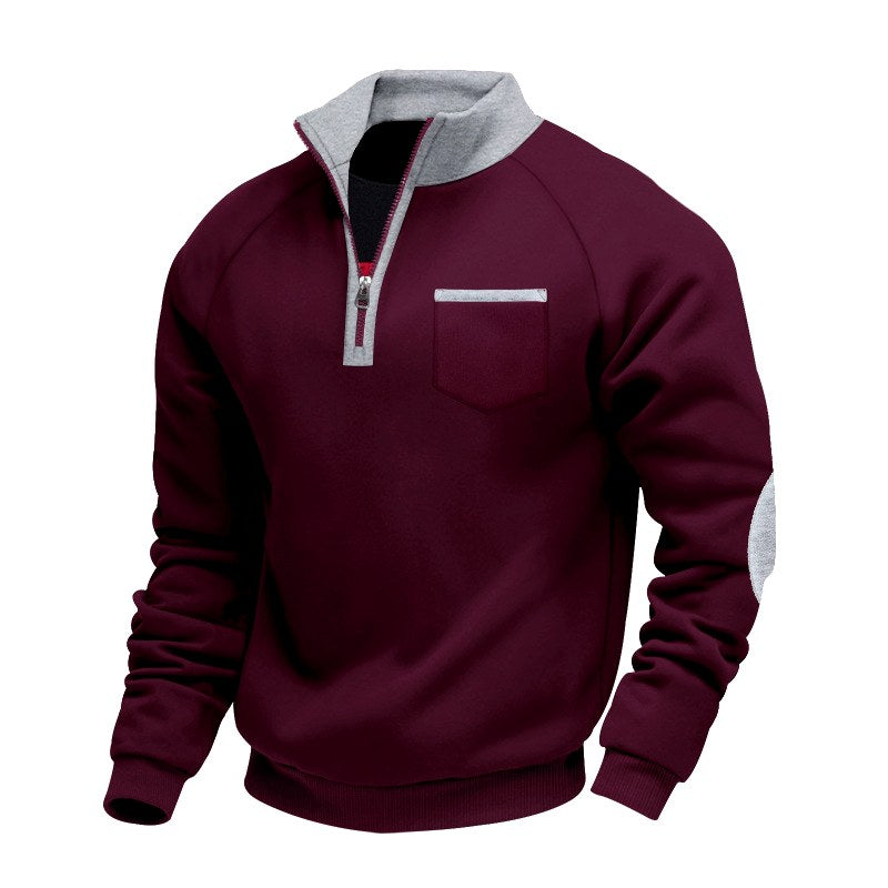 Holden - Men's Quarter-Zip Contrast Trim Sweater 4