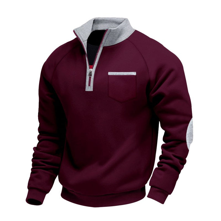 Holden - Men's Quarter-Zip Contrast Trim Sweater 4