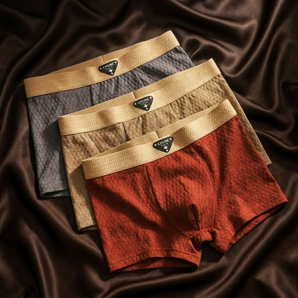 Hudson - Men’s Cotton Textured Waffle Boxer Briefs