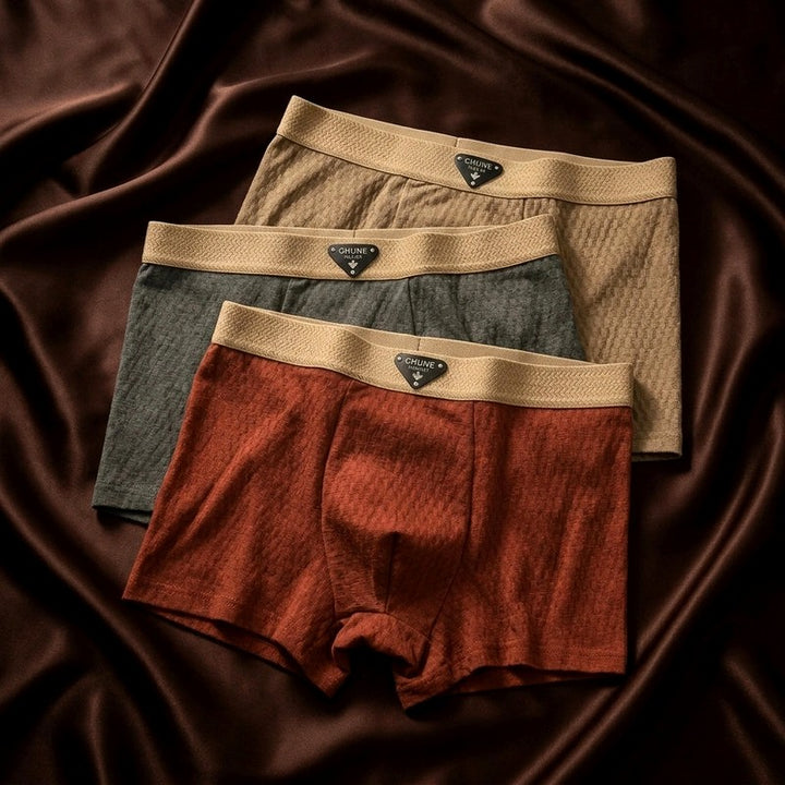 Hudson - Men’s Cotton Textured Waffle Boxer Briefs