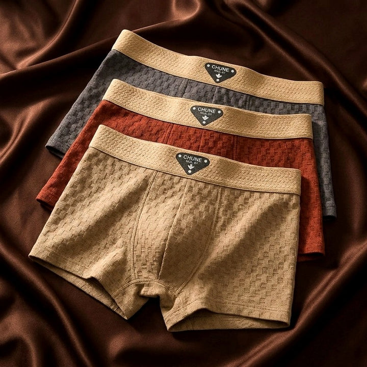 Hudson - Men’s Cotton Textured Waffle Boxer Briefs