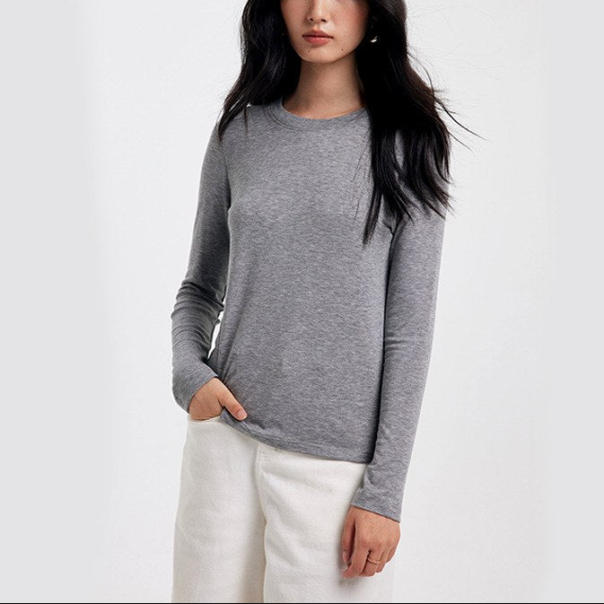 Inga - Women's Crew Neck Long Sleeve Layering Top 3