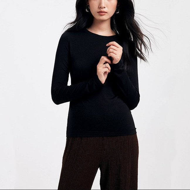 Inga - Women's Crew Neck Long Sleeve Layering Top 4