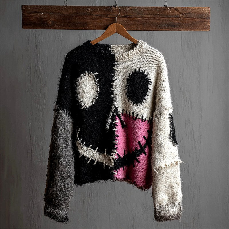 Ingrid - Women's Patchwork Knit Sweater 8