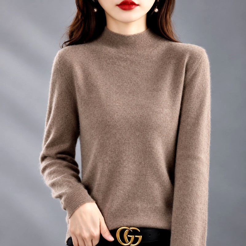 Ivette - Women's Mock Neck Long Sleeve Knit Sweater 2