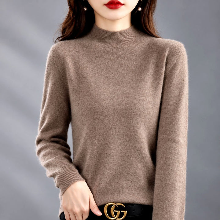 Ivette - Women's Mock Neck Long Sleeve Knit Sweater 2