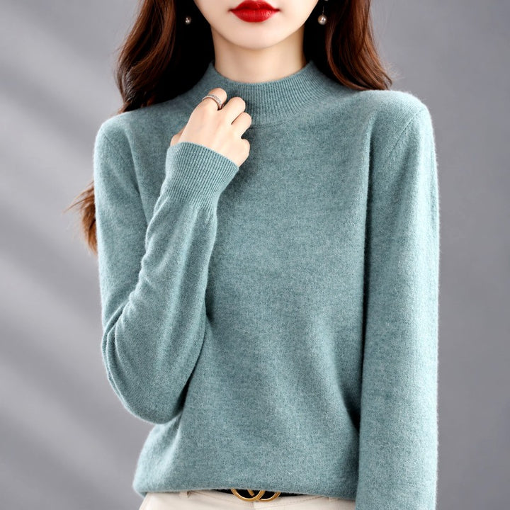 Ivette - Women's Mock Neck Long Sleeve Knit Sweater 3