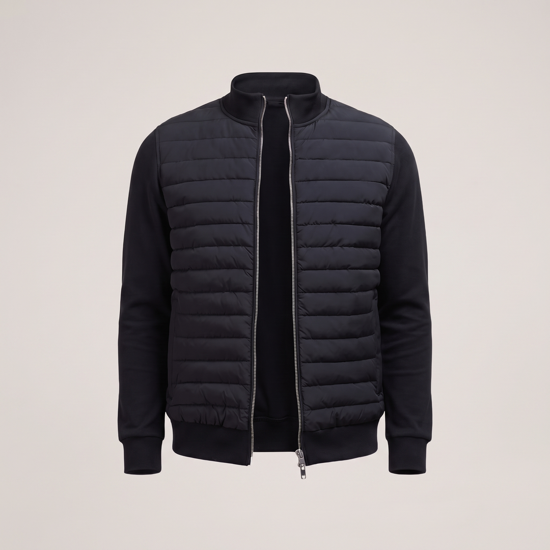 Jake - Men’s Quilted Jacket with Stand Collar