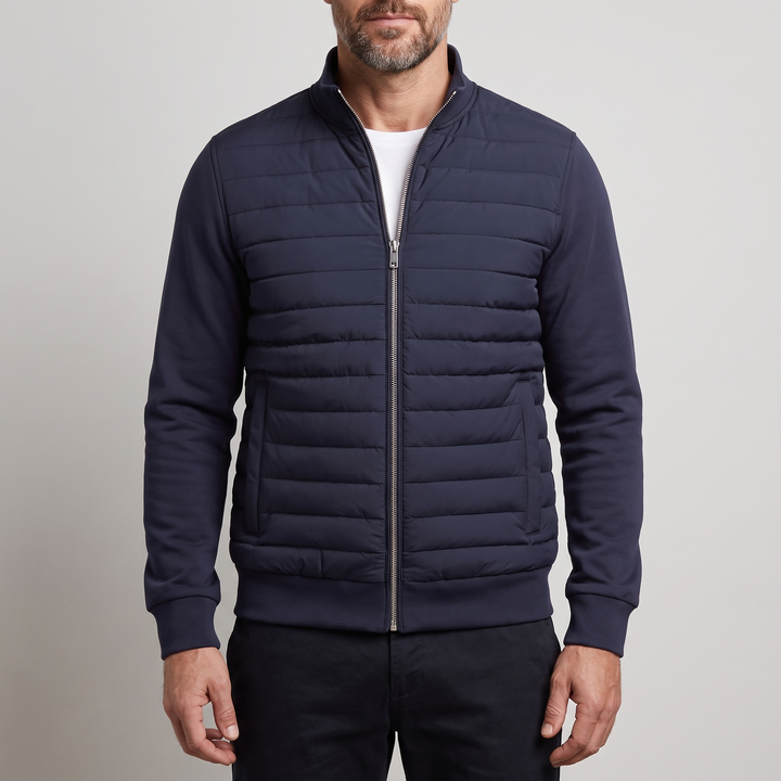 Jake - Men’s Quilted Jacket with Stand Collar