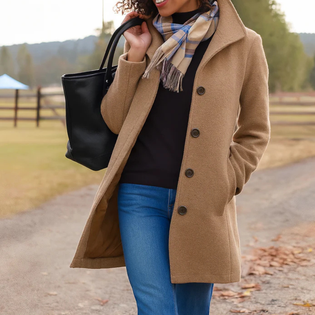 Jana - Women's Button-Front Tailored Coat