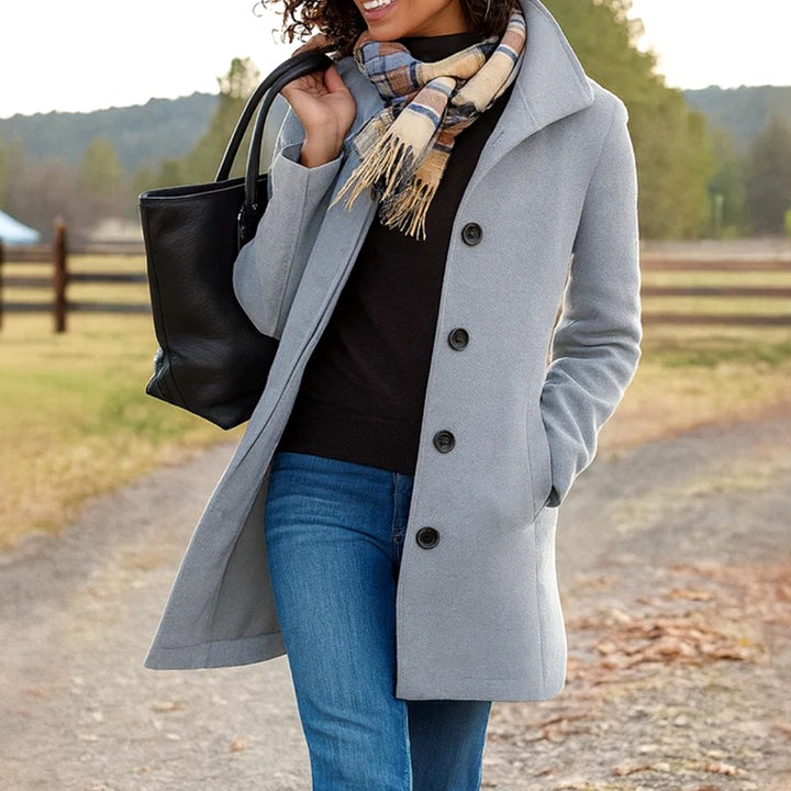 Jana - Women's Button-Front Tailored Coat