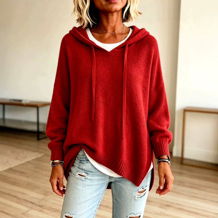 Jana - Women's Hooded Loose Fit Sweater 1