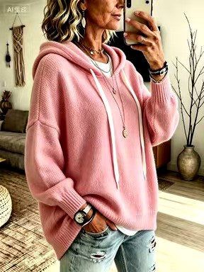Jana - Women's Hooded Loose Fit Sweater 4