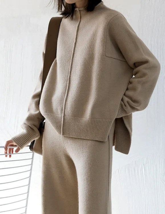 Jane - Women’s Crew Neck Sweater and Lounge Pants Set 6