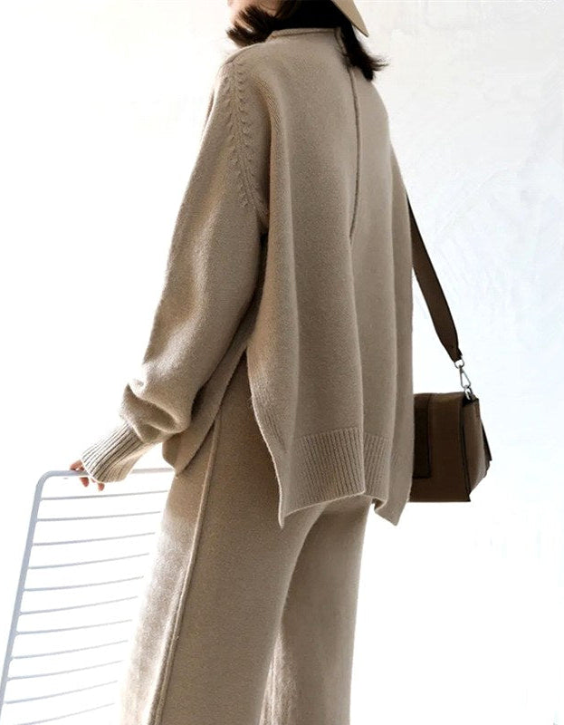 Jane - Women’s Crew Neck Sweater and Lounge Pants Set 7