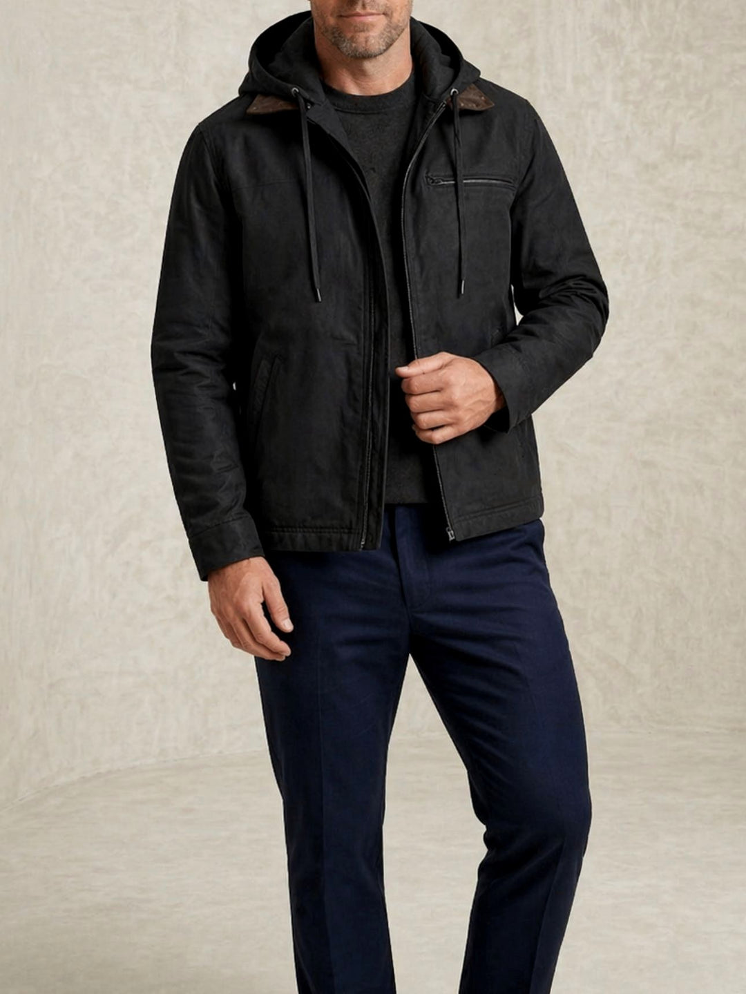 Jason - Men's Zip-Up Hooded Jacket with Fleece Lining 6