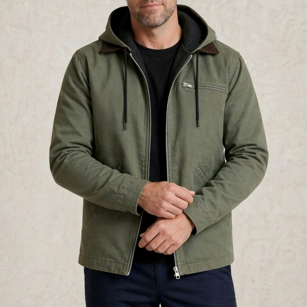 Jason - Men's Zip-Up Hooded Jacket with Fleece Lining 7