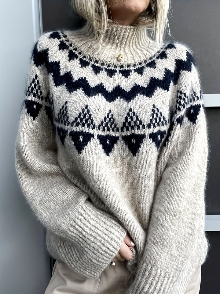 Jean  - Women’s Fair Isle Winter Knit Sweater 2