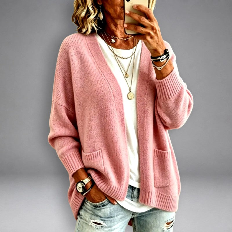 Jeanette - Women's Open Front Oversized Cardigan 1
