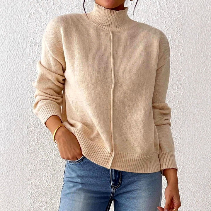 Jennifer - Women's Ribbed Turtleneck Knit Sweater 5
