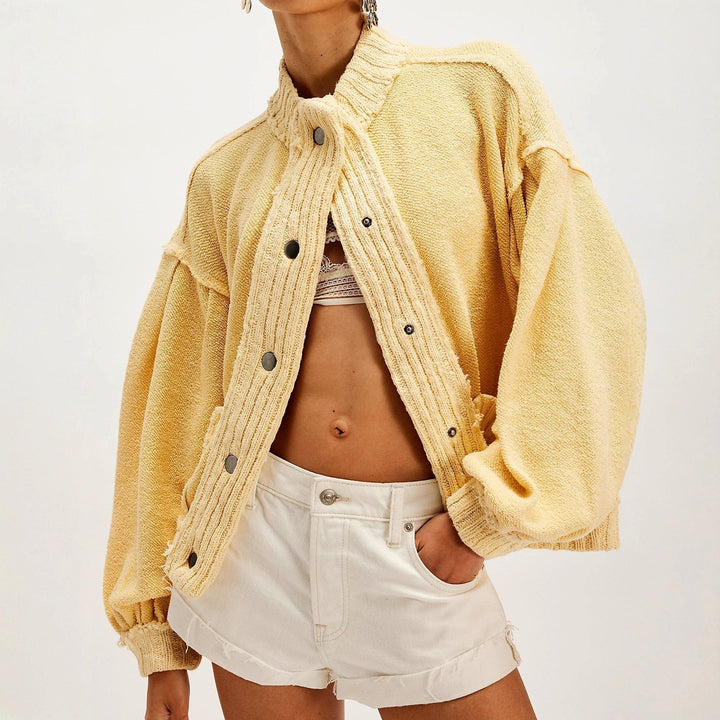 Jessica - Women's Oversized Knit Button-Up Cardigan 3