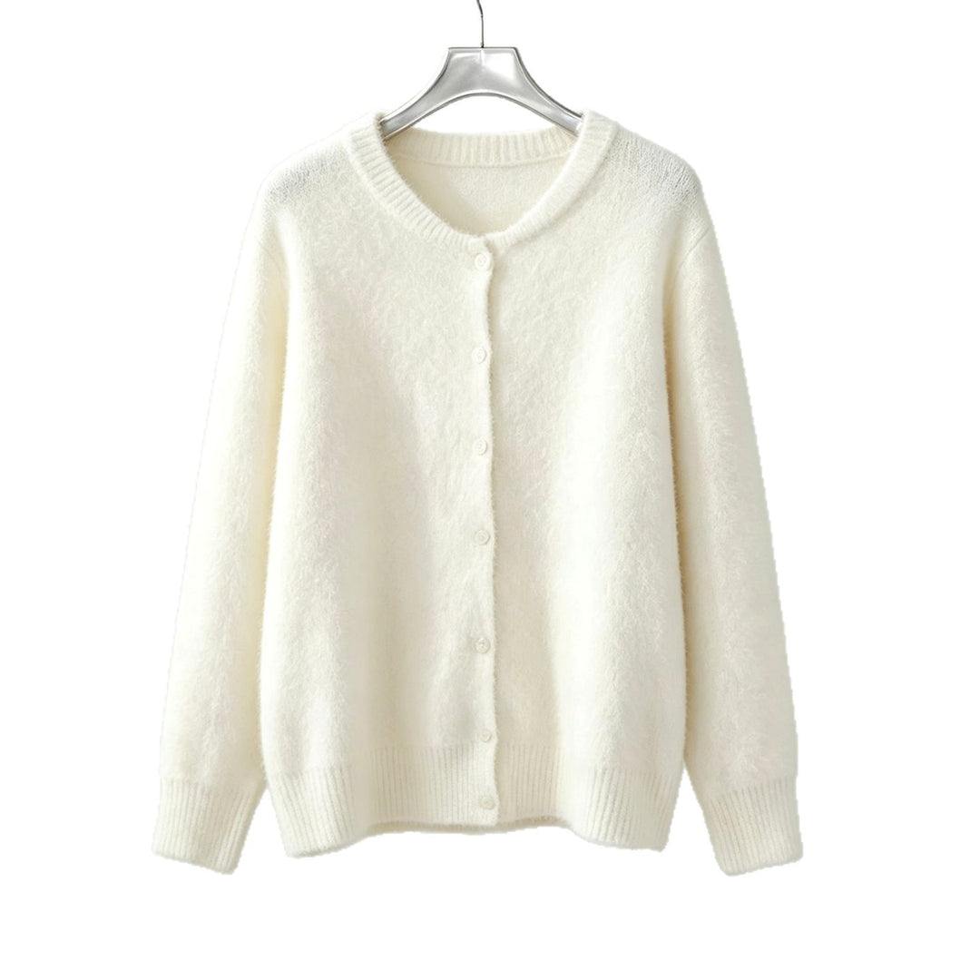 Jewel - Women's Crew Neck Button-Front Knit Cardigan 5