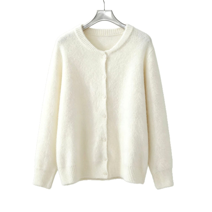 Jewel - Women's Crew Neck Button-Front Knit Cardigan 5
