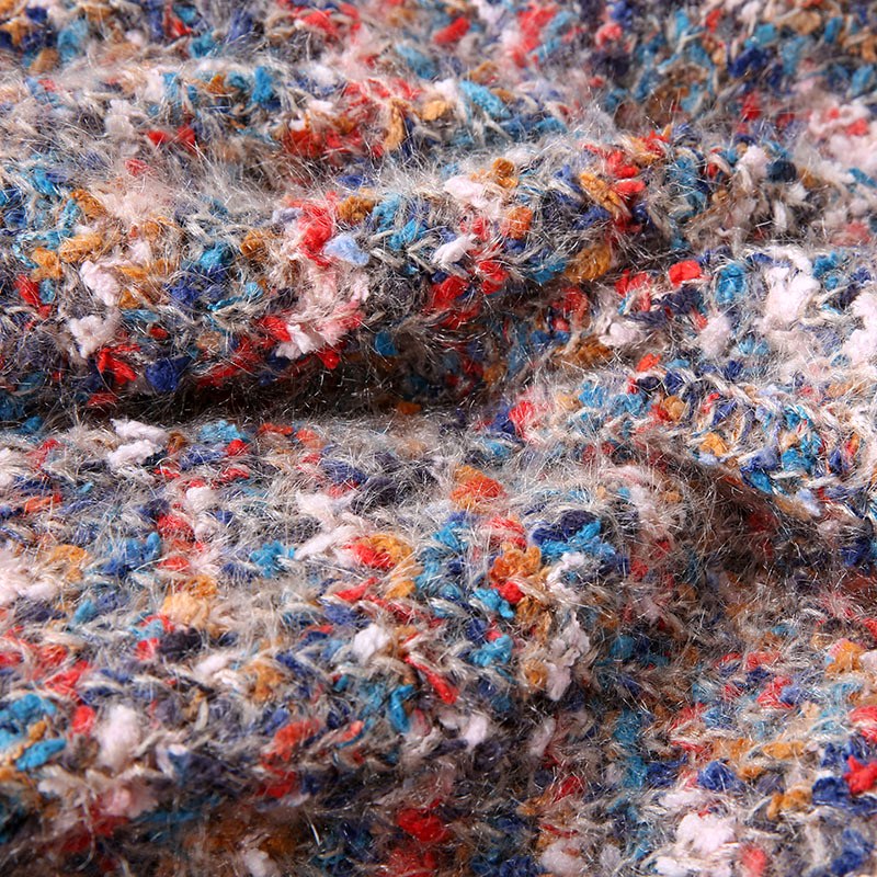 Jill - Women's Multicolor Textured Relaxed Knit Sweater 4