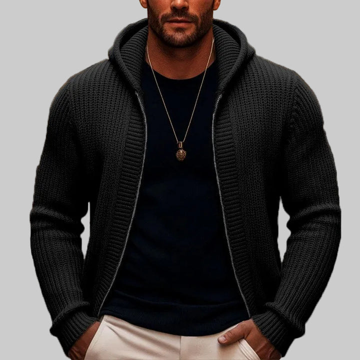 Jimmy - Men’s Chunky Knit Hooded Jacket 2