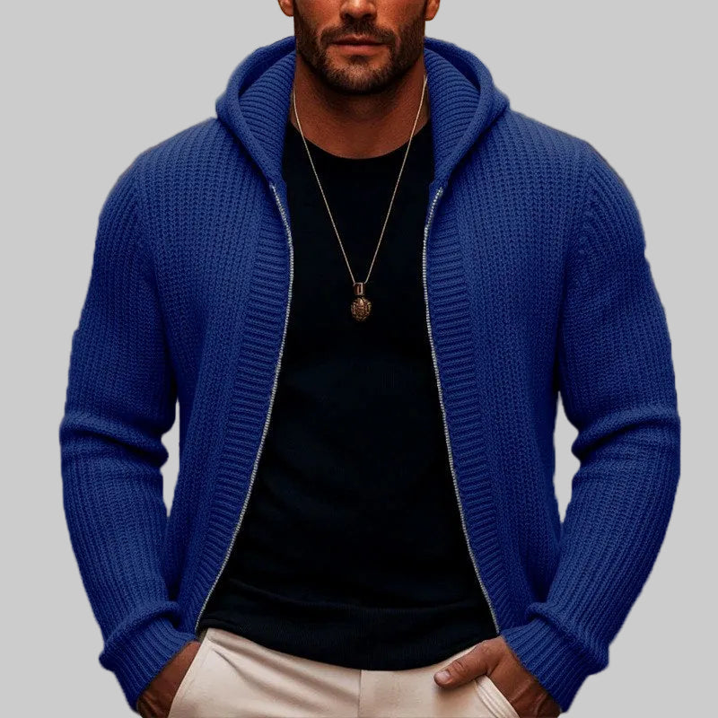 Jimmy - Men’s Chunky Knit Hooded Jacket 6