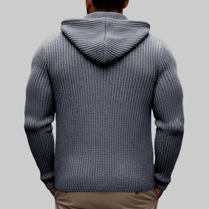 Jimmy - Men’s Chunky Knit Hooded Jacket 7