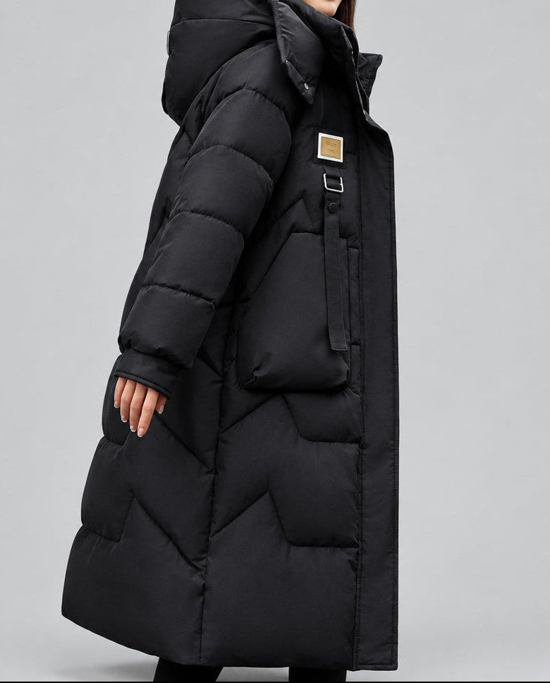 Johanna - Women's Longline Hooded Puffer Coat 2