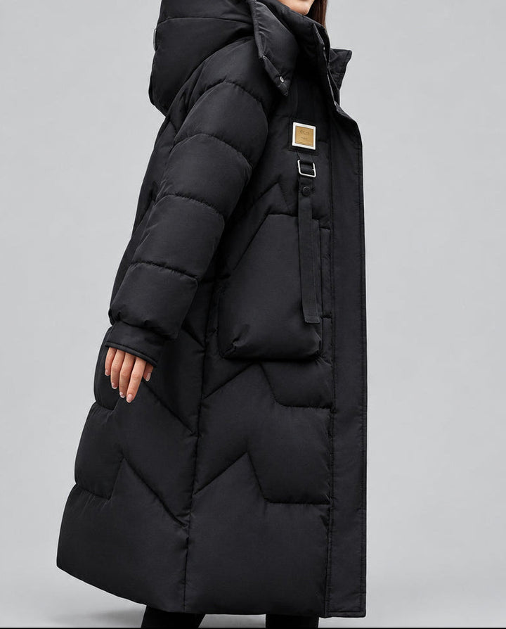 Johanna - Women's Longline Hooded Puffer Coat 2