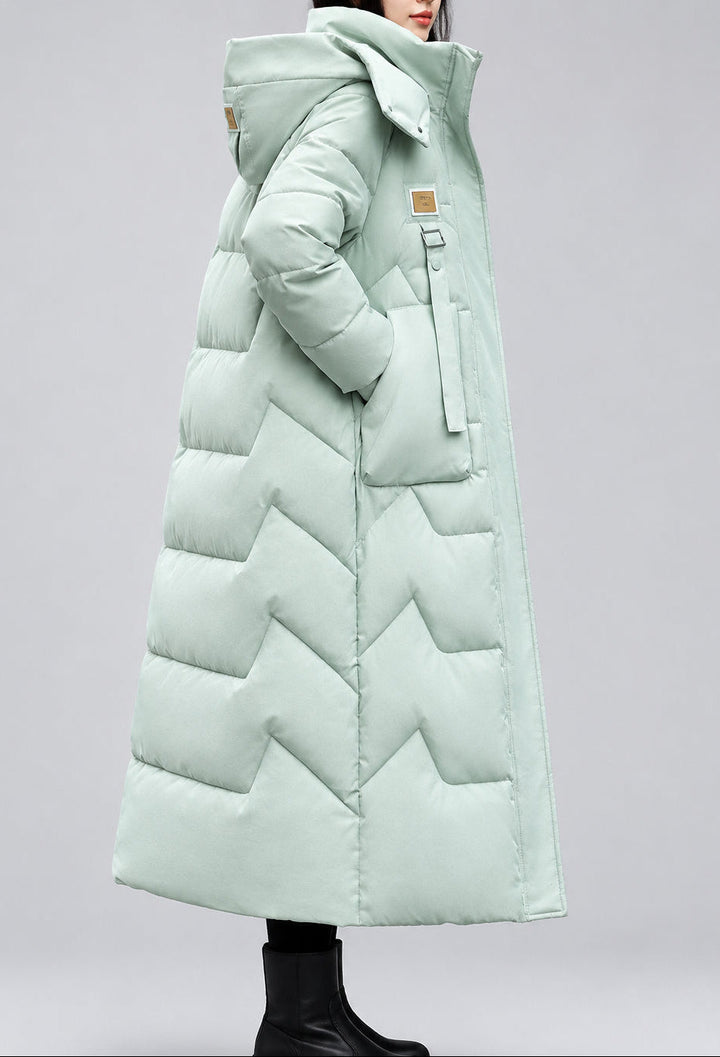 Johanna - Women's Longline Hooded Puffer Coat 4