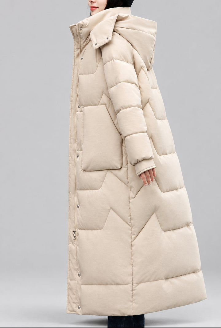 Johanna - Women's Longline Hooded Puffer Coat 5