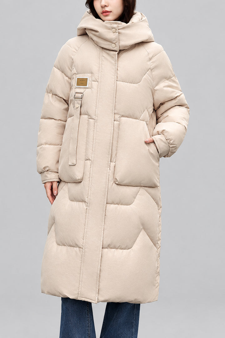 Johanna - Women's Longline Hooded Puffer Coat 7