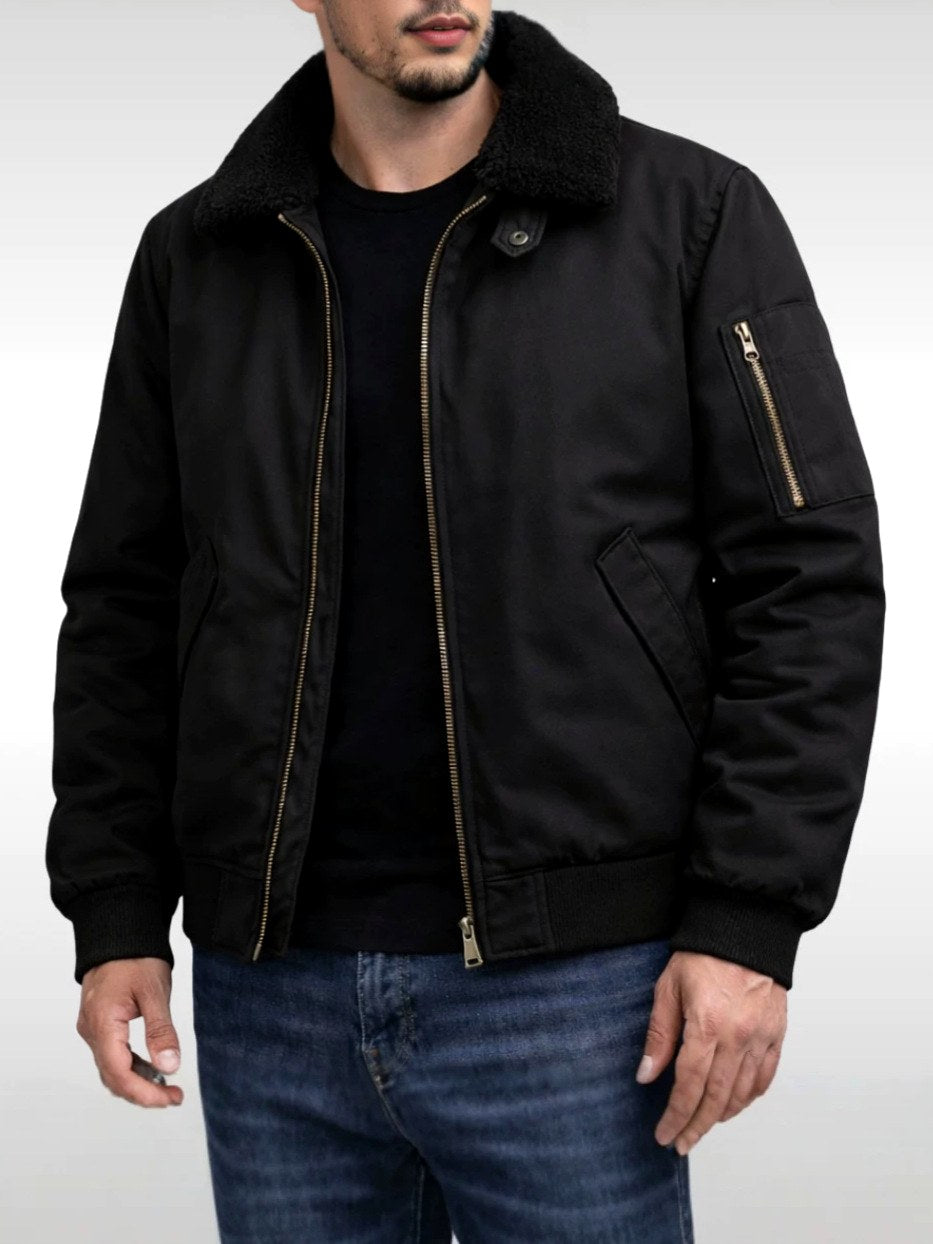 Jonathan – Men’s Sherpa Collar Zip-Up Jacket 2