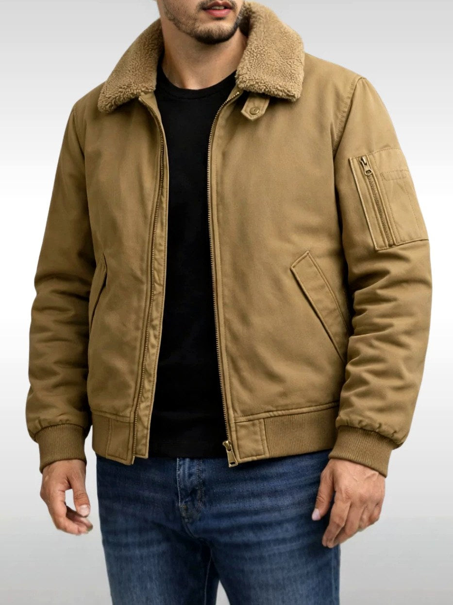 Jonathan – Men’s Sherpa Collar Zip-Up Jacket 3
