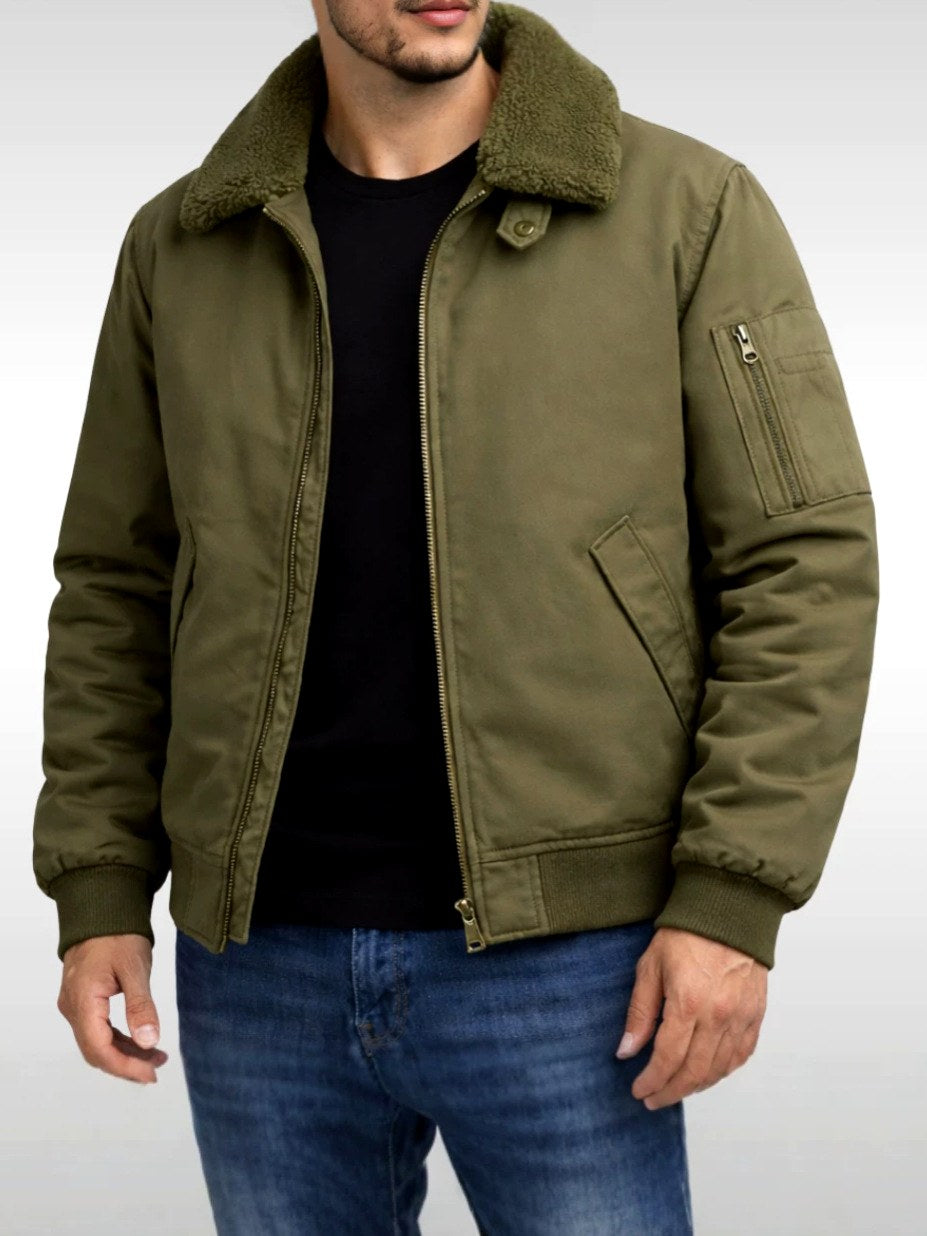 Jonathan – Men’s Sherpa Collar Zip-Up Jacket 4