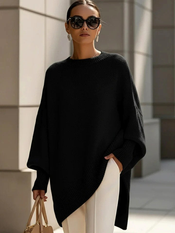 Juanita - Women's Round Neck Batwing Loose Sweater 4