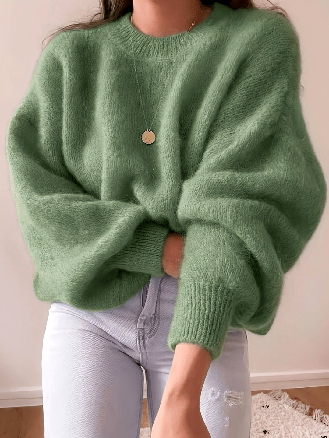 Juliana - Women’s Oversized Fuzzy Knit Sweater 2
