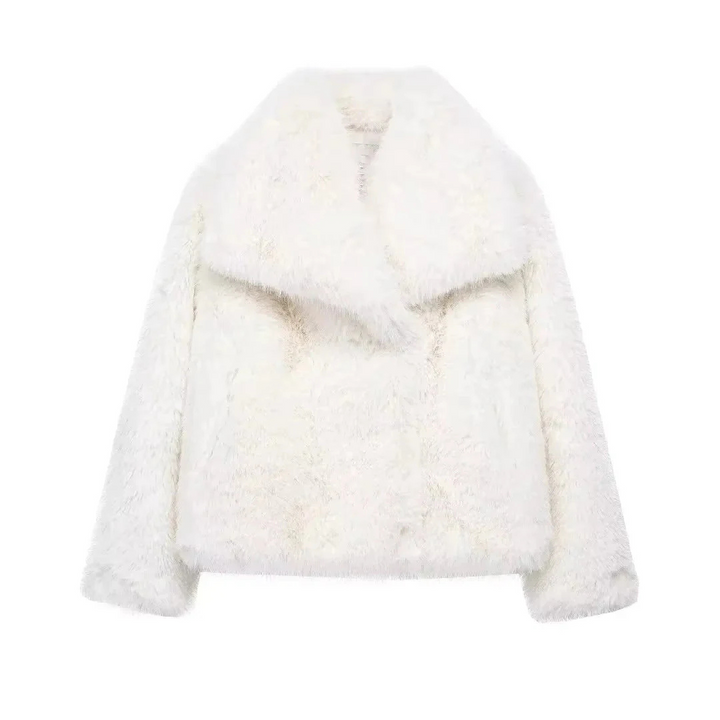 Juliet - Women's Faux Fur Jacket with Wide Collar