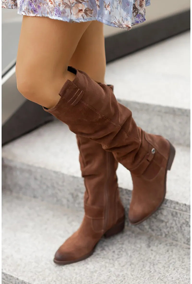 Junita - Women's Knee-High Leather Boot