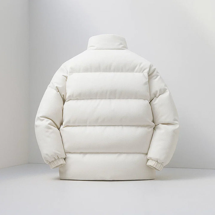 Kael  - Men's Puffer Jacket with Stand Collar and Ribbed Cuffs