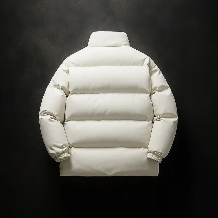Kael  - Men's Puffer Jacket with Stand Collar and Ribbed Cuffs