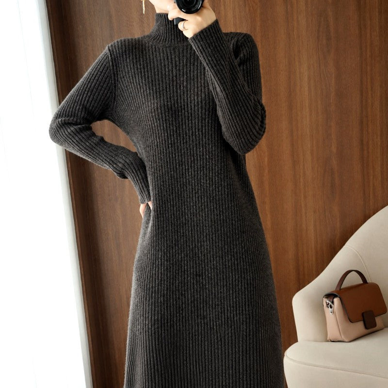 Kamea - Women’s Ribbed Turtleneck Knit Dress 6