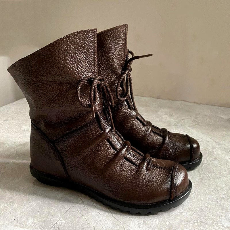 Kara - Women’s Leather Lace-Up Ankle Boots 3