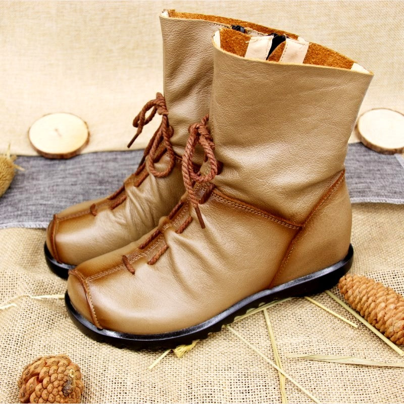 Kara - Women’s Leather Lace-Up Ankle Boots 4