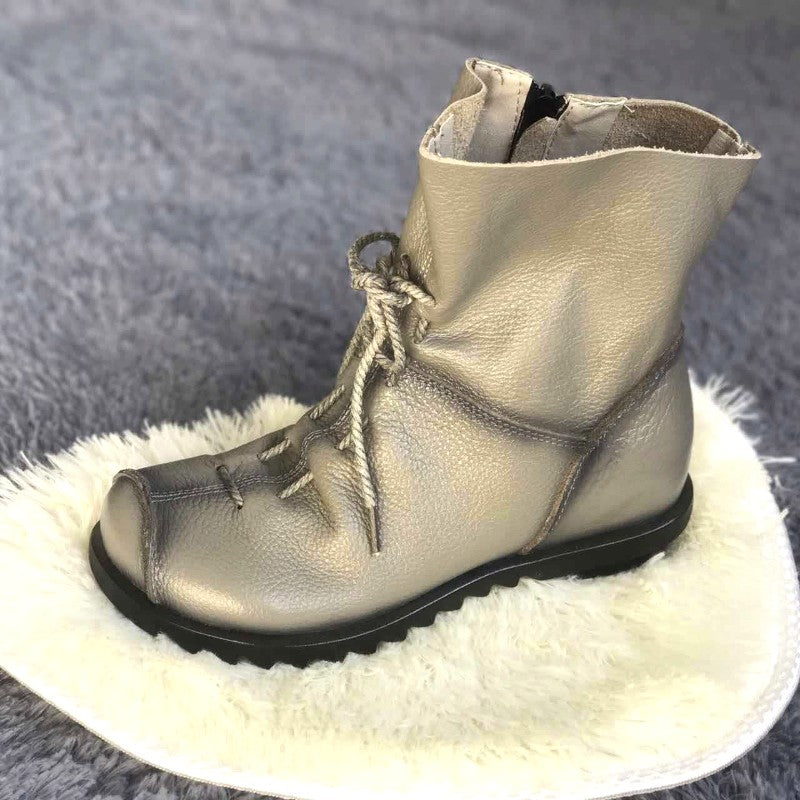 Kara - Women’s Leather Lace-Up Ankle Boots 5